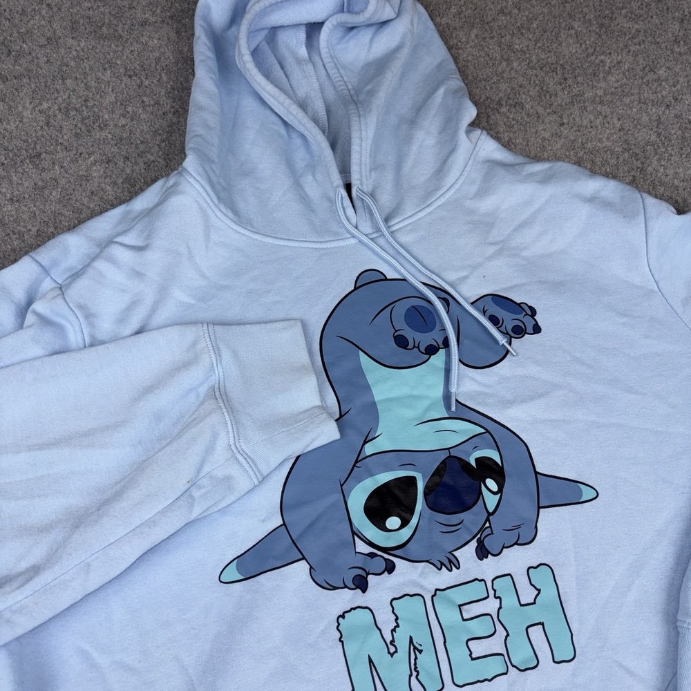 Disney Lilo & Stitch Hoodie Women's 3xl Blue Pullover Unisex Hawaii Plus Meh EUC